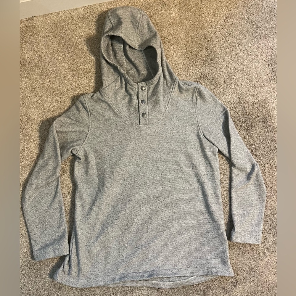 The North Face Heather Gray Hooded Sweatshirt